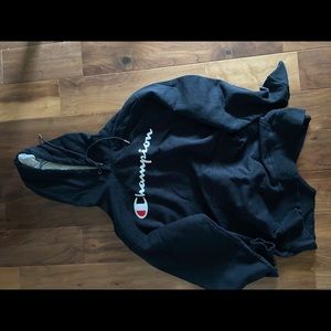 Classic black champion hoodie